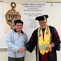 Professor Wagendorp with Lester Dominguez-Torres